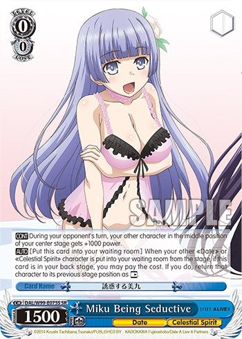 Miku Being Seductive (SR) (99075) [DAL] - Weiss Schwarz Single
