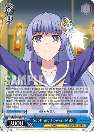 Soothing Power Miku (99091) [DAL] - Weiss Schwarz Single