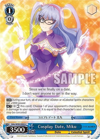 Cosplay Date Miku (99093) [DAL] - Weiss Schwarz Single