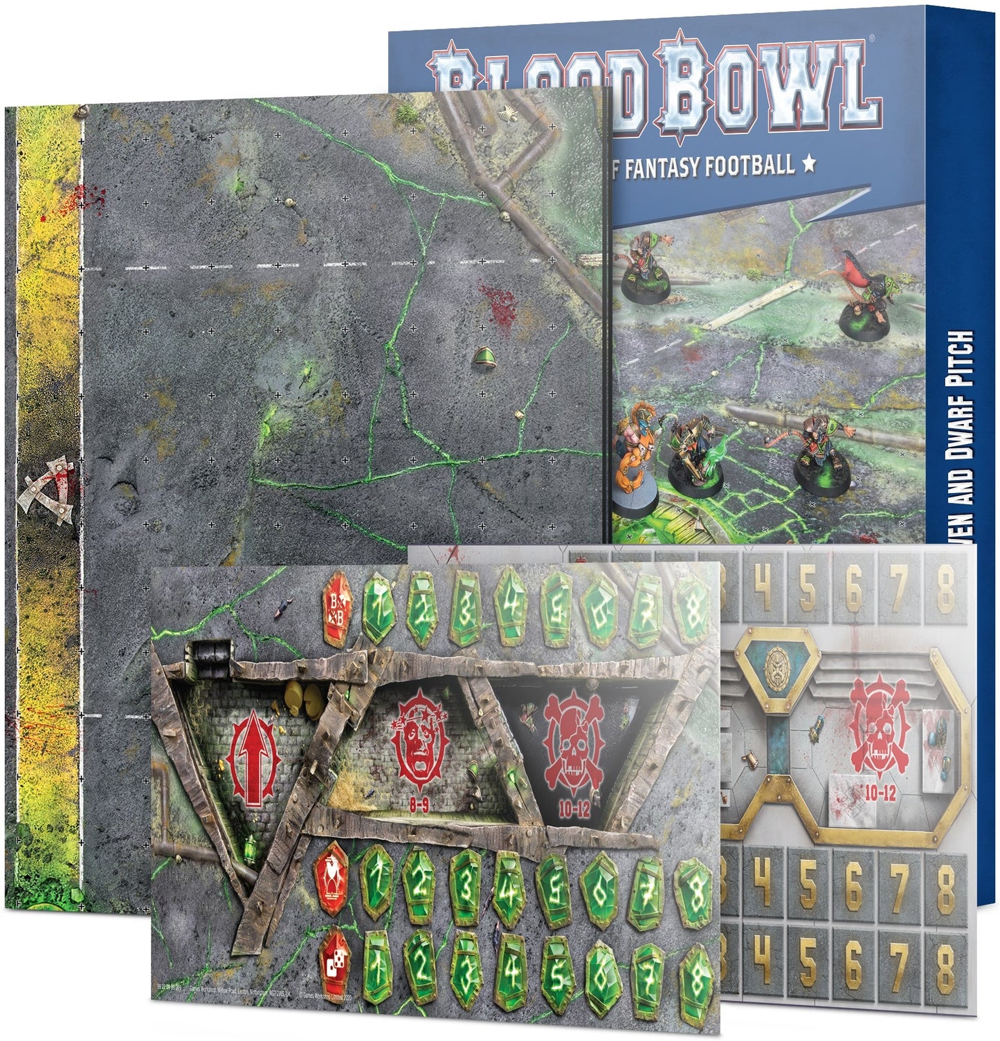 Blood Bowl: Skaven & Dwarf Pitch [ACCS] - Warhammer Game Accessories Sealed