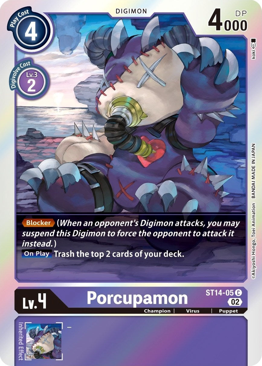 Porcupamon (1405) [ST-14] - Digimon Card Game Single
