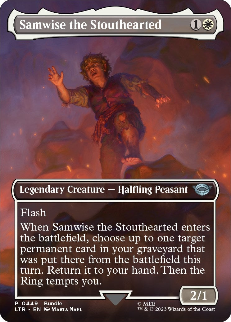 Samwise the Stouthearted (Borderless) (LTR Bundle) (449) [UMP] - MTG Single