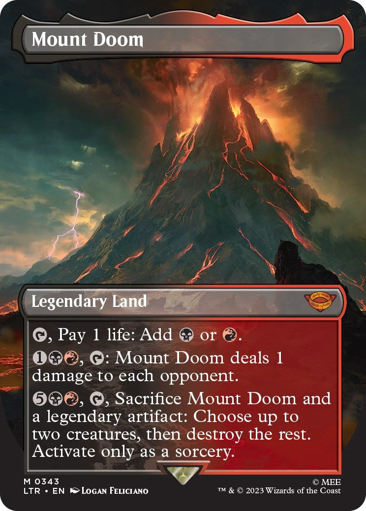 Mount Doom (Borderless) (343) [LTR] - MTG Single