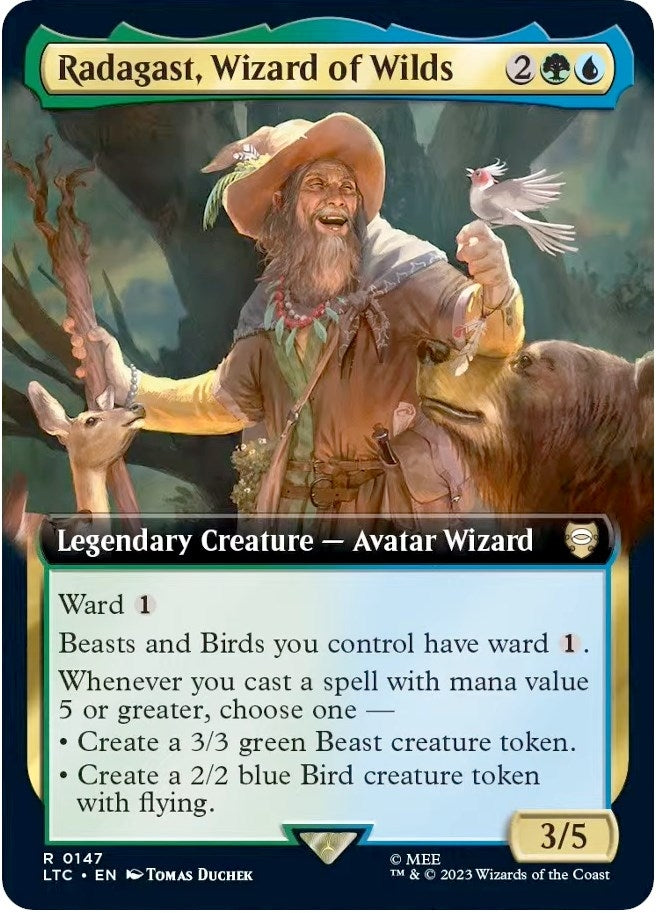 Radagast Wizard of Wilds (Extended Art) (147) [LTC] - MTG Single
