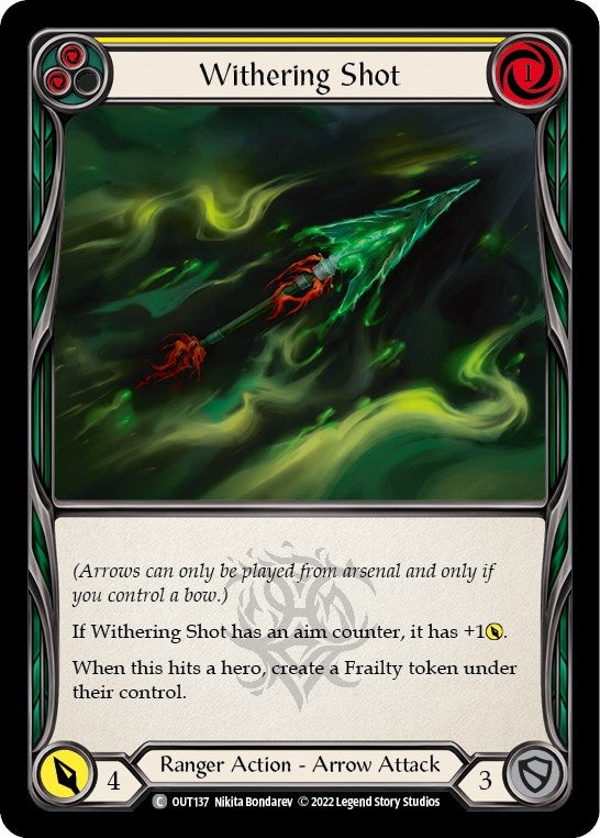 Withering Shot (Yellow) (137) [OUT] - Flesh and Blood TCG Single