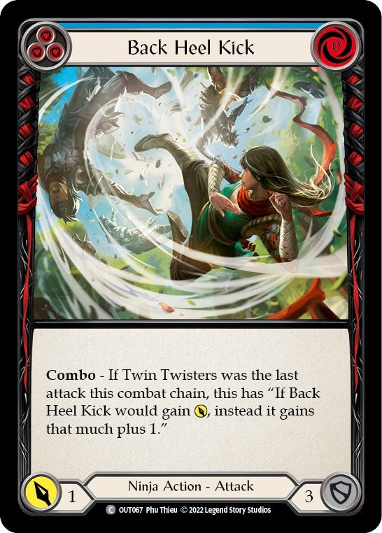 Back Heel Kick (Blue) (67) [OUT] - Flesh and Blood TCG Single