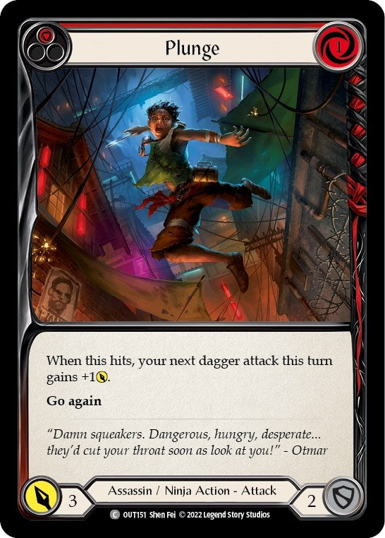 Plunge (Red) (151) [OUT] - Flesh and Blood TCG Single
