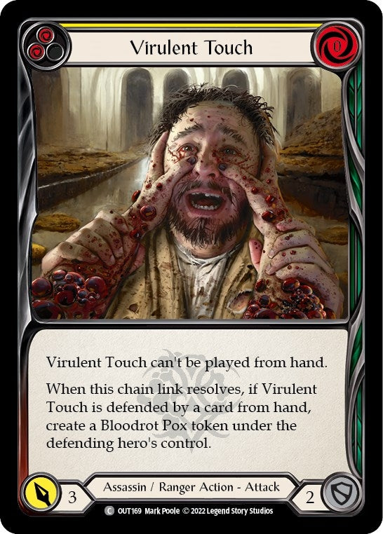 Virulent Touch (Yellow) (169) [OUT] - Flesh and Blood TCG Single