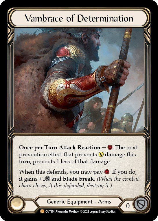 Vambrace of Determination (174) [OUT] - Flesh and Blood TCG Single