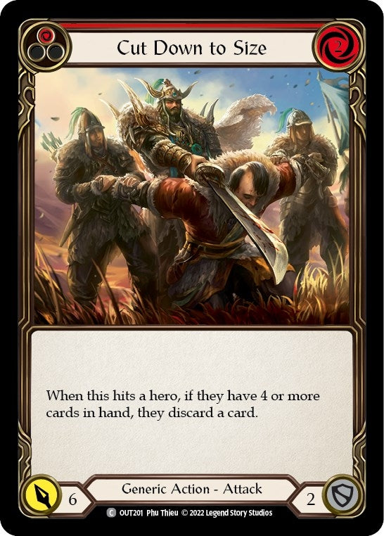Cut Down to Size (Red) (201) [OUT] - Flesh and Blood TCG Single