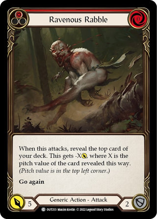 Ravenous Rabble (Red) (213) [OUT] - Flesh and Blood TCG Single