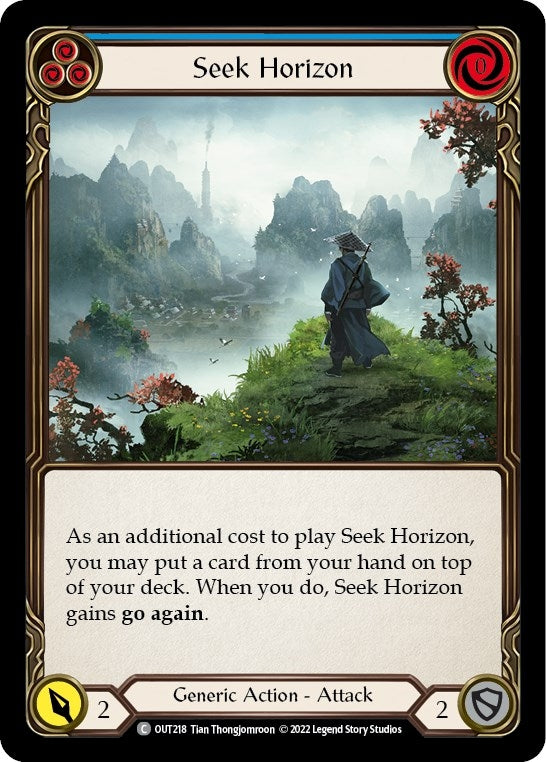 Seek Horizon (Blue) (218) [OUT] - Flesh and Blood TCG Single