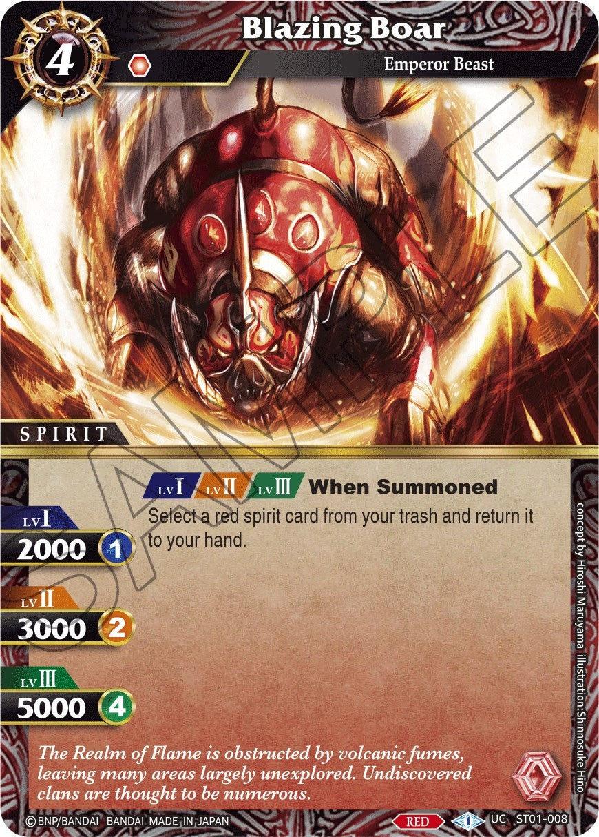Blazing Boar (1008) [ST01] - Battle Spirits Saga Single