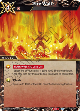 Fire Wall (1016) [ST01] - Battle Spirits Saga Single