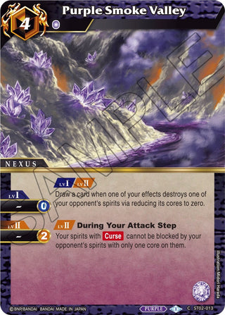 Purple Smoke Valley (2013) [ST02] - Battle Spirits Saga Single