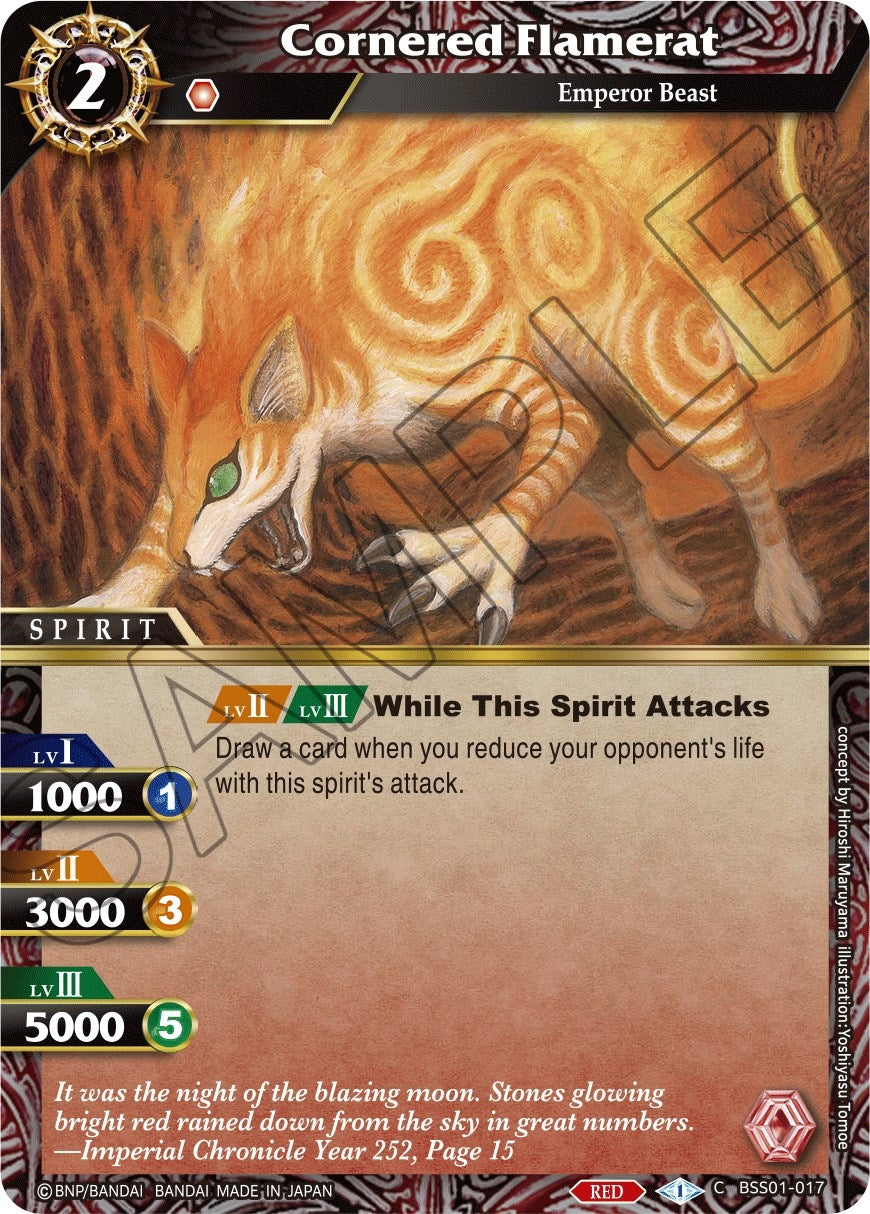 Cornered Flamerat (1017) [BSS01] - Battle Spirits Saga Single