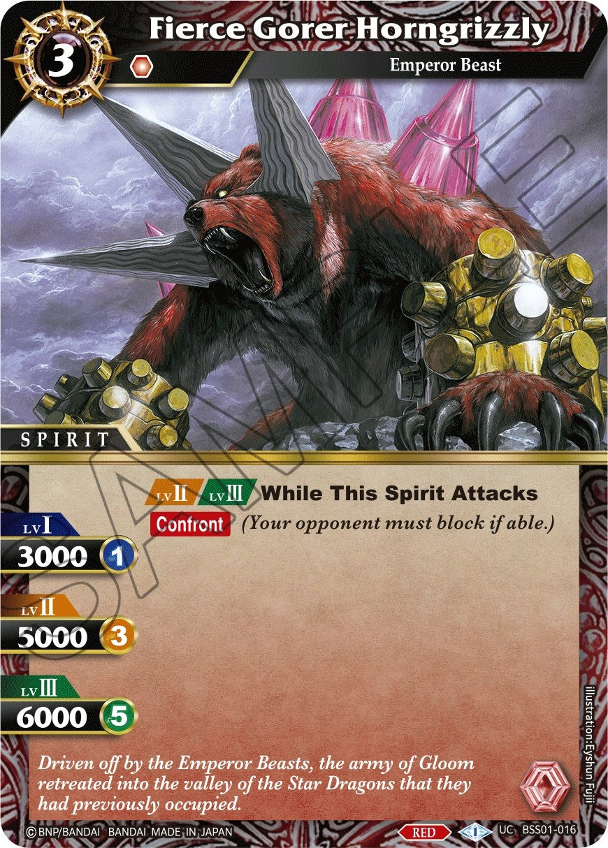 Fierce Gorer Horngrizzly (1016) [BSS01] - Battle Spirits Saga Single