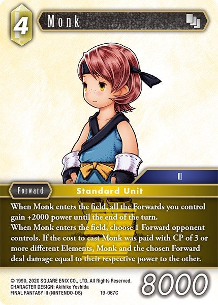 Monk (19-067C) (19) [19] - Final Fantasy TCG Single