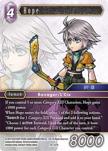 Hope (19) [19] - Final Fantasy TCG Single