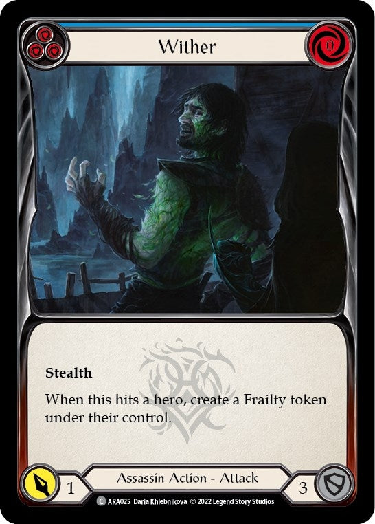 Image for Wither (Blue) (ARA025) - Flesh and Blood TCG