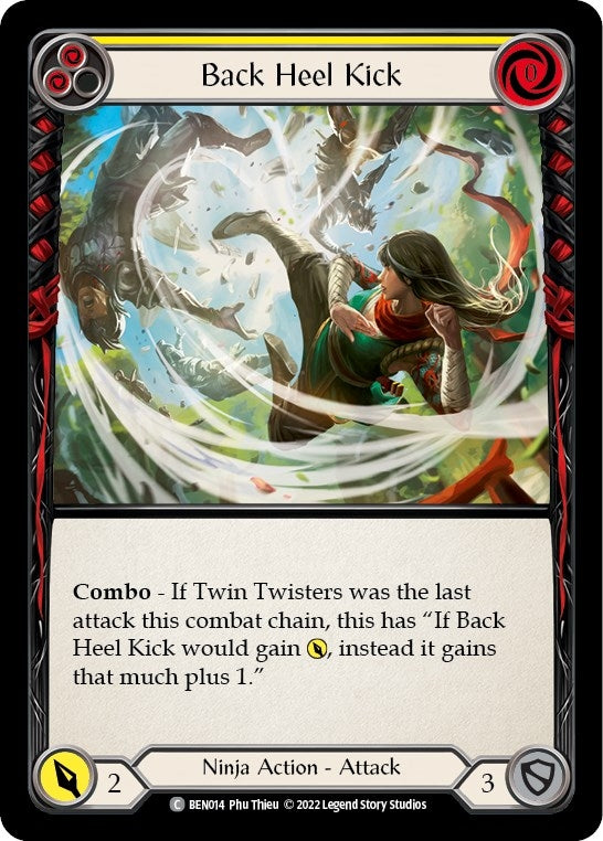 Back Heel Kick (Yellow) (14) - Flesh and Blood TCG Single
