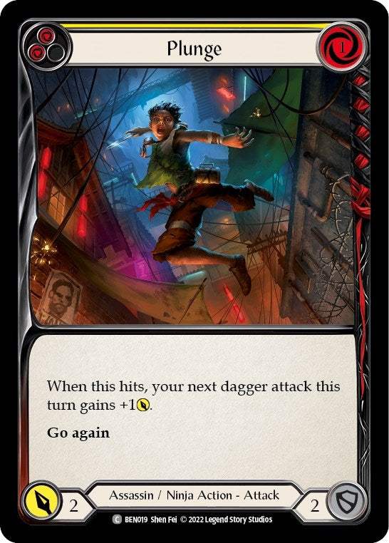 Plunge (Yellow) (19) - Flesh and Blood TCG Single