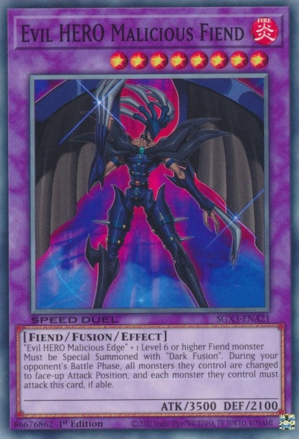 Evil HERO Malicious Fiend (321) (SGX3) - YuGiOh Single