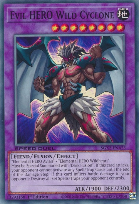 Evil HERO Wild Cyclone (323) (SGX3) - YuGiOh Single