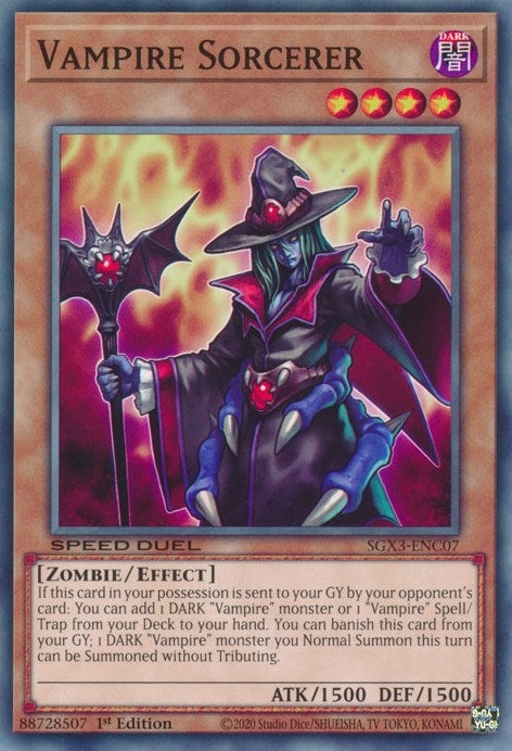 Vampire Sorcerer (307) (SGX3) - YuGiOh Single