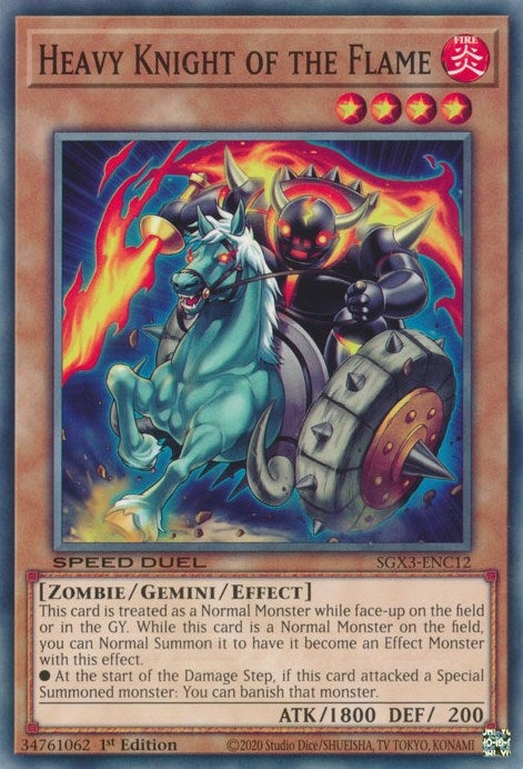 Heavy Knight of the Flame (312) (SGX3) - YuGiOh Single