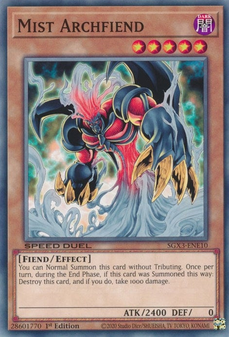 Mist Archfiend (310) (SGX3) - YuGiOh Single