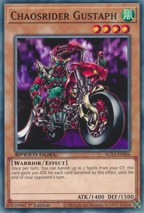 Chaosrider Gustaph (304) (SGX3) - YuGiOh Single