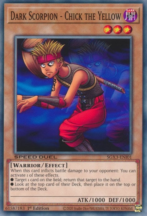 Dark Scorpion - Chick the Yellow (301) (SGX3) - YuGiOh Single