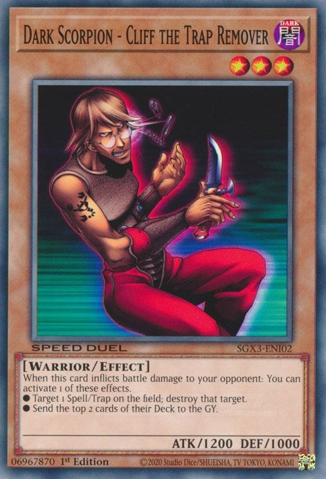 Dark Scorpion - Cliff the Trap Remover (302) (SGX3) - YuGiOh Single