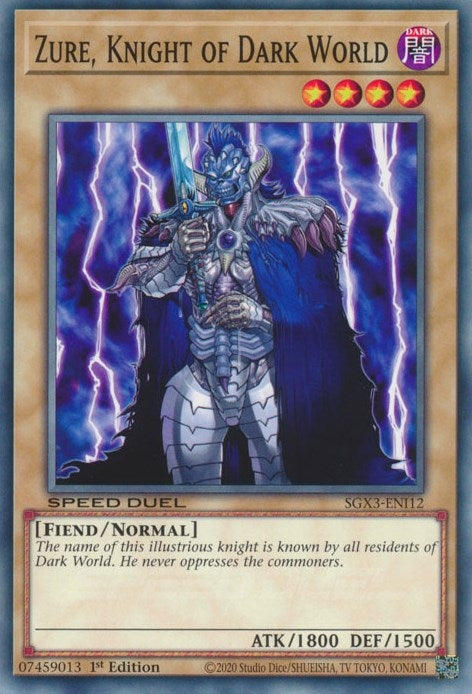 Zure Knight of Dark World (312) (SGX3) - YuGiOh Single