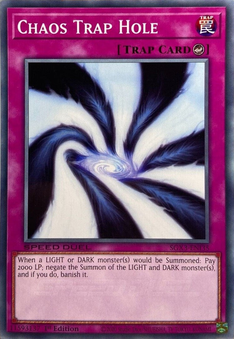 Chaos Trap Hole (335) (SGX3) - YuGiOh Single