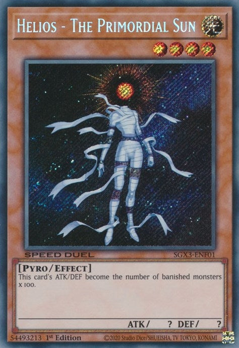 Helios - The Primordial Sun (Secret Rare) (301) (SGX3) - YuGiOh Single