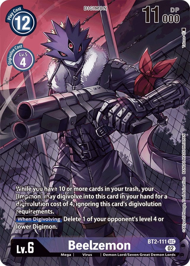 Beelzemon - BT2-111 (Alternate Art) (2111) [ST-14] - Digimon Card Game Single