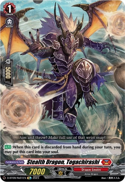 Stealth Dragon Togachirashi (901) [D-BT09] - Cardfight Vanguard Single