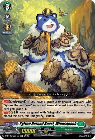 Sylvan Horned Beast Winnsapooh (9033) [D-BT09] - Cardfight Vanguard Single