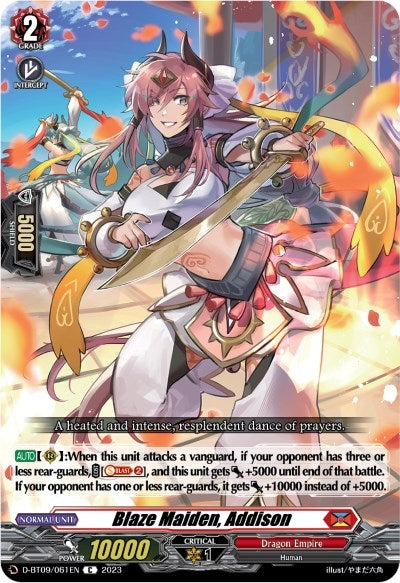 Blaze Maiden Addison (9061) [D-BT09] - Cardfight Vanguard Single