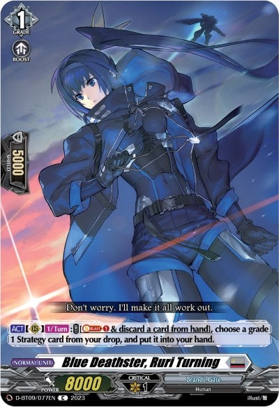Blue Deathster Ruri Turning (9077) [D-BT09] - Cardfight Vanguard Single