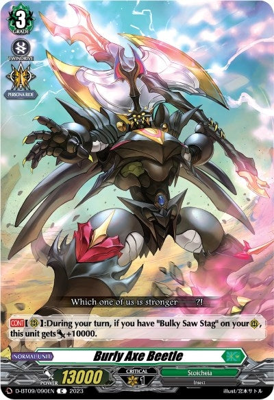 Burly Axe Beetle (9090) [D-BT09] - Cardfight Vanguard Single