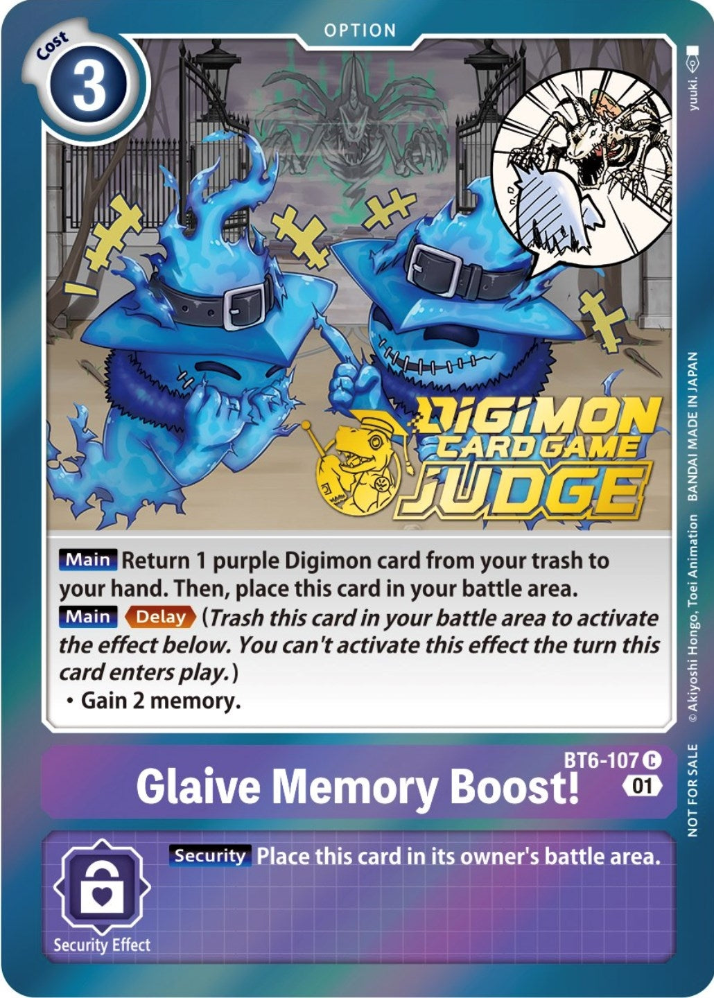 Glaive Memory Boost! (Judge Pack 3) (6107) [BT06] - Digimon Card Game Single