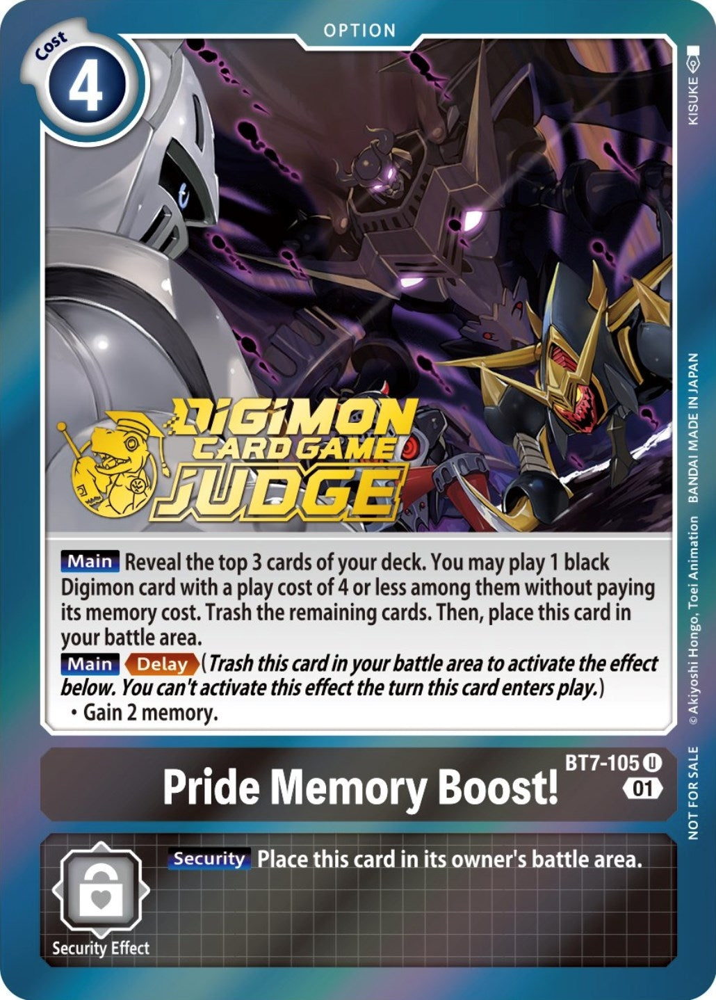 Pride Memory Boost! (Judge Pack 3) (7105) [BT07] - Digimon Card Game Single