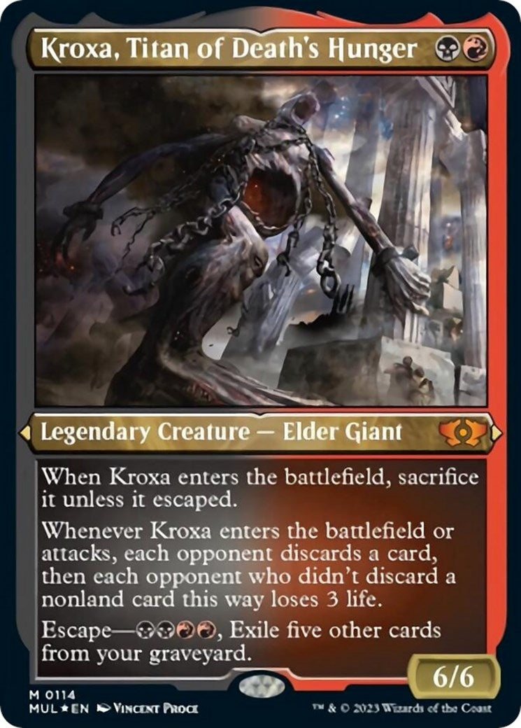 Kroxa Titan of Death’s Hunger (Foil Etched) (114) [MUL] - MTG Single