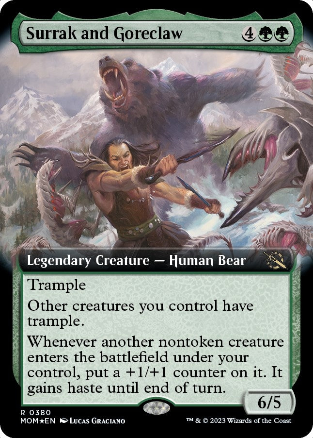 Surrak and Goreclaw (Extended Art) (380) [MOM] - MTG Single