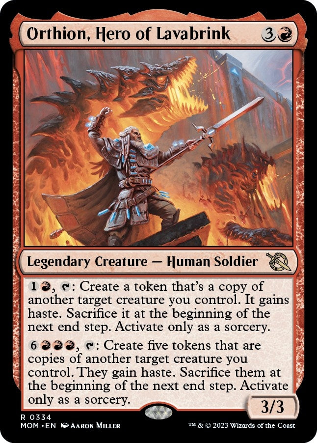 Orthion Hero of Lavabrink (334) [MOM] - MTG Single