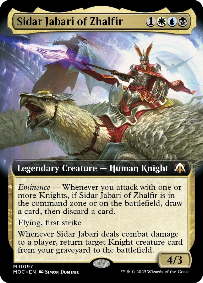 Sidar Jabari of Zhalfir (Extended Art) (97) [MOC] - MTG Single