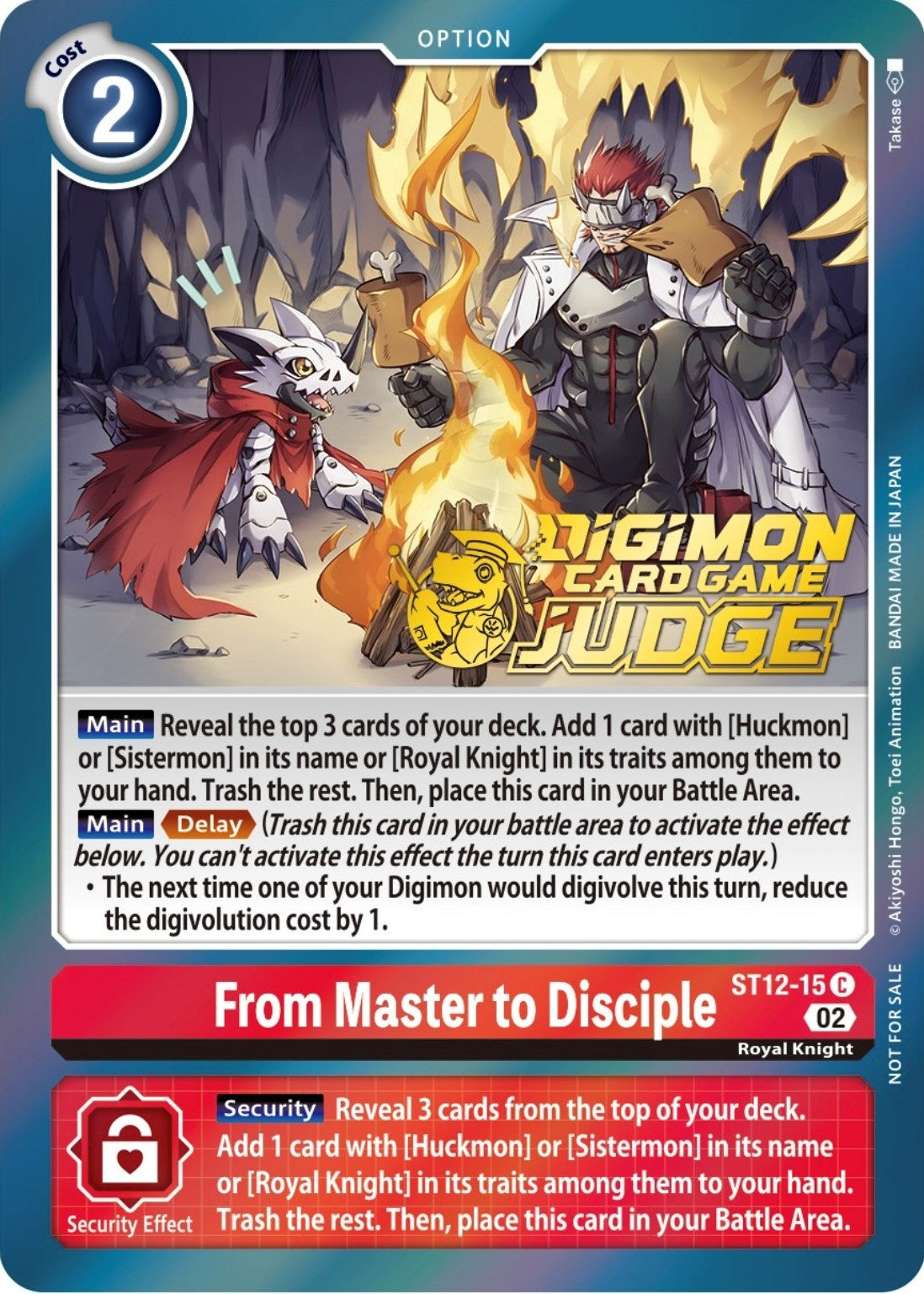 From Master to Disciple (Judge Pack 3) (1215) [ST-12] - Digimon Card Game Single
